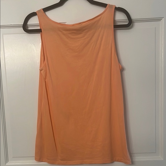 Talbots Peach Embellished Scoop Neck Tank Top - Picture 5 of 6